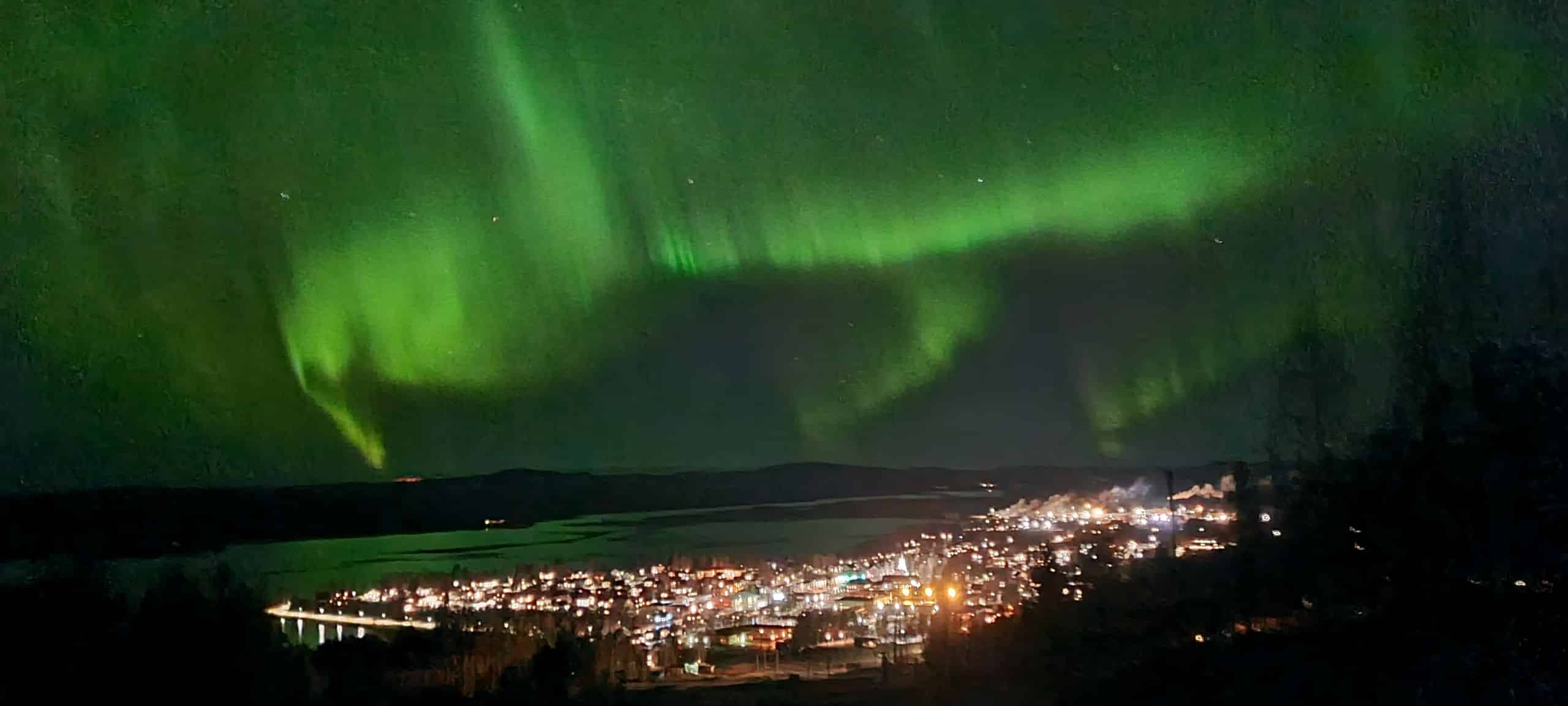 Mala Norrsken Over Mala Sett Ifran Tjamstan Foto Yibing Zhang